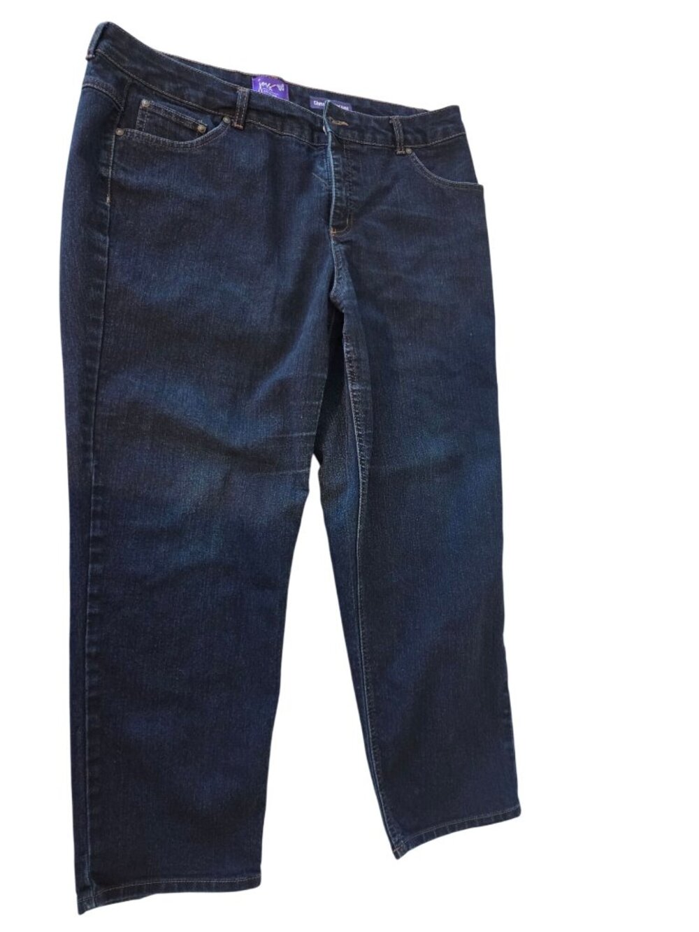 JMS Just My Size Jeans Womens 18WP Short Dark Wash Straight Leg Stretch Plus